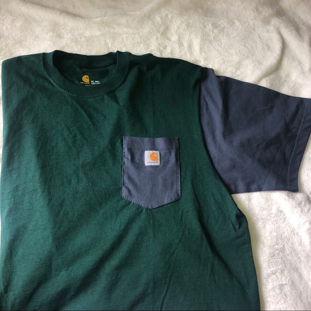 Color Block Carhartt Tee 1 of 1 Green n Blue